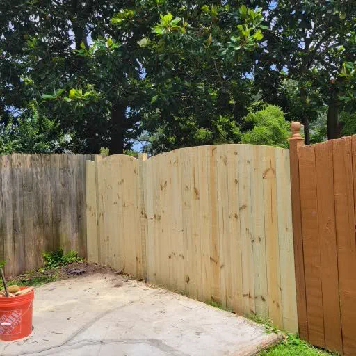 Fence and gate projects Fresh wood privacy fence project by A Legacy Handyman